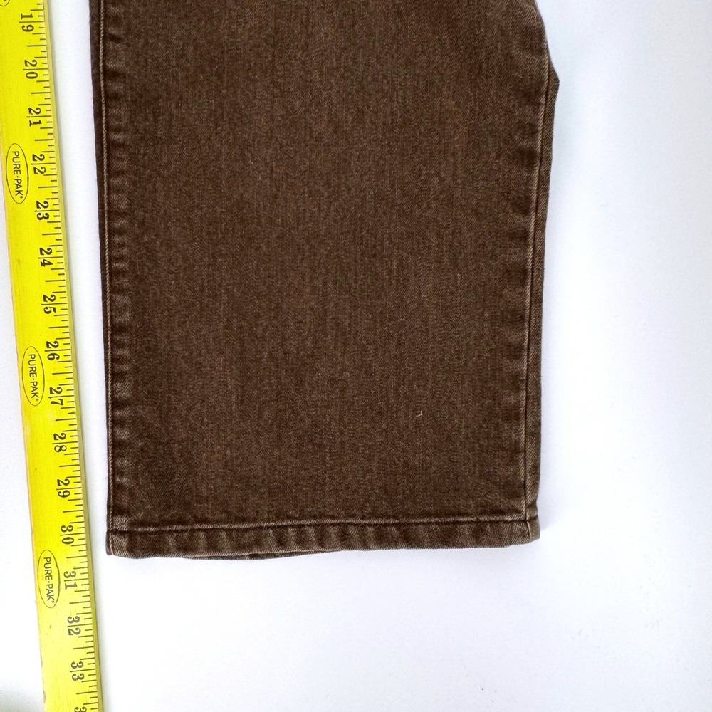 Ralph Lauren Jean Co Women 22W Brown Classic Straight Leg Jean High Rise Stretch - Picture 7 of 8